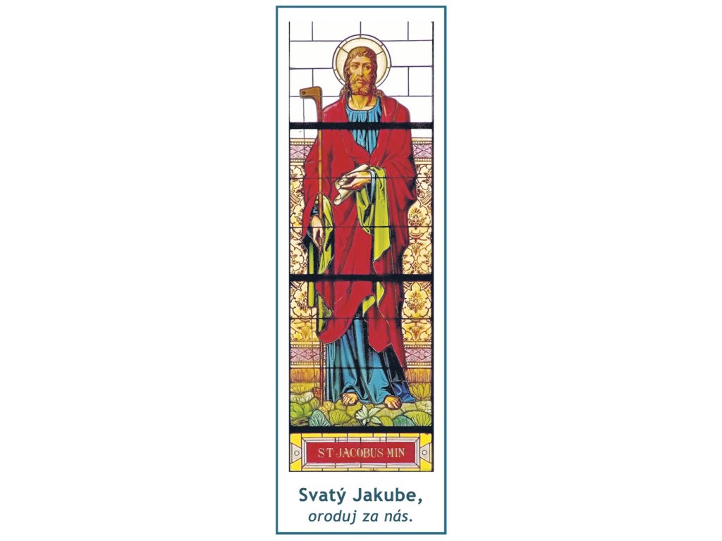 Záložka - sv. Jakub Mladší (apoštol)