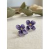 Fialové náušnice fialka pro jemnost