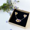 Set Maceška náušnice + řetízek