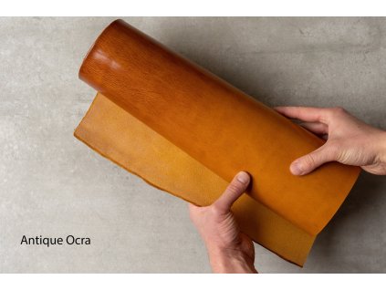 Ručně šitý kožený řemínek pásek pro hodinky apple watch antik okr