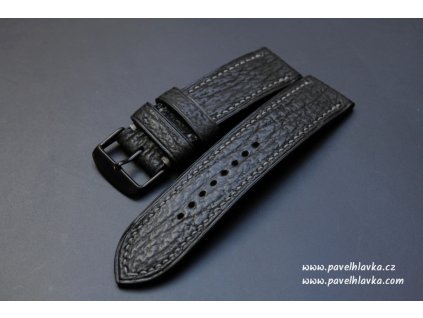 Ručně šitý kožený řemínek pásek Samsung galaxy watch žraločí kůže