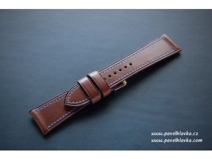 Ručně šitý kožený řemínek pásek pro hodinky apple watch walpi whiskey
