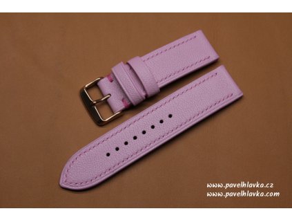 Kožený řemínek Apple Watch - Chevre Světle Růžová