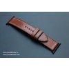 Ručně šitý kožený řemínek pásek apple watch ruční práce na zakázku Temp hnědý