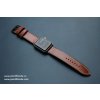 Ručně šitý kožený řemínek pásek apple watch ruční práce na zakázku Temp hnědý