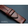 Ručně šitý kožený řemínek pásek apple watch ruční práce na zakázku Temp hnědý
