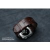 Ručně šitý kožený řemínek pásek apple watch ruční práce Horween chromexcel tmavě hnědý