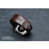 Ručně šitý kožený řemínek pásek apple watch ruční práce Horween chromexcel tmavě hnědý