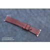 Ručně šitý kožený řemínek pásek apple watch ruční práce Horween chromexcel tmavě hnědý