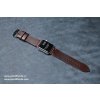 Ručně šitý kožený řemínek pásek apple watch ruční práce Horween chromexcel tmavě hnědý