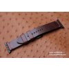Ručně šitý kožený řemínek pásek apple watch ruční práce Horween chromexcel tmavě hnědý
