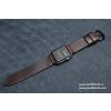 Ručně šitý kožený řemínek pásek apple watch ruční práce Horween chromexcel tmavě hnědý