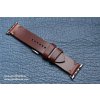 Ručně šitý kožený řemínek - pásek pro hodinky Apple Watch - ruční výroba na míru Horween Chromexcel hnědý