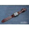 Ručně šitý kožený řemínek - pásek pro hodinky Apple Watch - ruční výroba na míru Horween Chromexcel hnědý