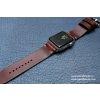 Ručně šitý kožený řemínek - pásek pro hodinky Apple Watch - ruční výroba na míru Horween Chromexcel hnědý