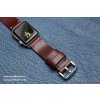 Ručně šitý kožený řemínek - pásek pro hodinky Apple Watch - ruční výroba na míru Horween Chromexcel hnědý
