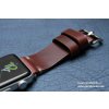 Ručně šitý kožený řemínek - pásek pro hodinky Apple Watch - ruční výroba na míru Horween Chromexcel hnědý