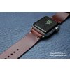 Ručně šitý kožený řemínek - pásek pro hodinky Apple Watch - ruční výroba na míru Horween Chromexcel hnědý