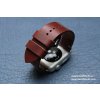 Ručně šitý kožený řemínek - pásek pro hodinky Apple Watch - ruční výroba na míru Horween Chromexcel hnědý