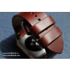 Ručně šitý kožený řemínek - pásek pro hodinky Apple Watch - ruční výroba na míru Horween Chromexcel hnědý