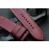 Ručně šitý kožený řemínek pásek apple watch ruční práce Temp Bordo