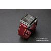 Ručně šitý kožený řemínek pásek apple watch ruční práce Temp Bordo
