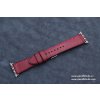 Ručně šitý kožený řemínek pásek apple watch ruční práce Temp Bordo