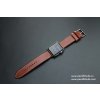 Ručně šitý kožený řemínek pásek pro hodinky apple watch walpi hnědý