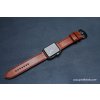 Ručně šitý kožený řemínek pásek pro hodinky apple watch walpi světle hnědý