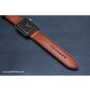 Ručně šitý kožený řemínek pásek pro hodinky apple watch walpi světle hnědý