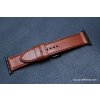 Ručně šitý kožený řemínek pásek pro hodinky apple watch walpi světle hnědý