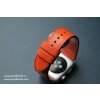 Ručně šitý kožený řemínek pásek pro hodinky apple watch walpi oranžový