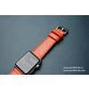 Ručně šitý kožený řemínek pásek pro hodinky apple watch walpi oranžový