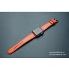 Ručně šitý kožený řemínek pásek pro hodinky apple watch walpi oranžový