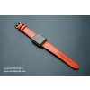 Ručně šitý kožený řemínek pásek pro hodinky apple watch walpi oranžový