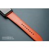 Ručně šitý kožený řemínek pásek pro hodinky apple watch walpi oranžový
