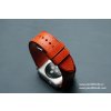 Ručně šitý kožený řemínek pásek pro hodinky apple watch walpi oranžový