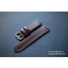 Ručně šitý kožený řemínek pásek pro hodinky apple watch walpi hořká čokoláda
