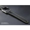 Kožený řemínek na hodinky apple watch z přírodní kůže english bridle černý