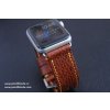 Ručně šitý kožený řemínek pásek na hodinky apple watch z přírodní kůže dollaro konak