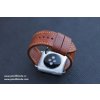 Ručně šitý kožený řemínek pásek na hodinky apple watch z přírodní kůže dollaro konak