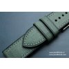 Ručně šitý kožený řemínek pásek pro hodinky apple watch denim zelený