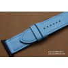 Kožený řemínek Apple Watch prošívaný - Chevre Modrý (Tiffany)