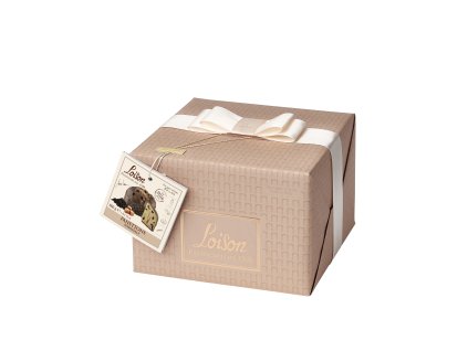 Panettone Nerosale s čokoládou a slaným karamelem Loison – 0,6 kg