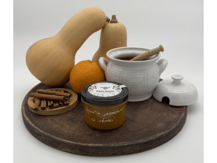 Marmeláda - dýně a pomeranč se skořicí plná medu - 200 g