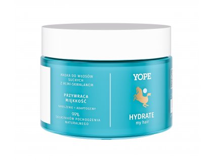 YOPE Hydratačná maska na vlasy pre suché vlasy s Hemi-Squalane 250 ml