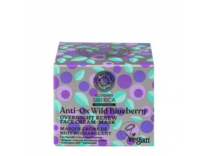 SIBERICA Blueberry Professional omladzujúca nočná krémová pleťová maska Anti-Ox Wild Blueberry 50 ml
