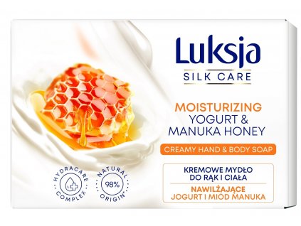 Luksja Silk Care hydratačné krémové mydlo na ruky a telo - jogurt a manuka med 100 g