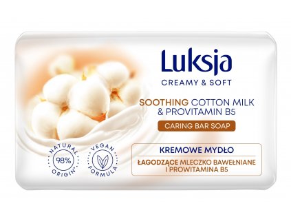 Luksja krémové a jemné upokojujúce krémové mydlo bavlnené mlieko a provitamín B5 90 g