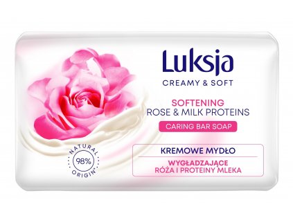 Luksja Krémové a jemné vyhladzujúce krémové mydlo Ruža a mliečne proteíny 90 g